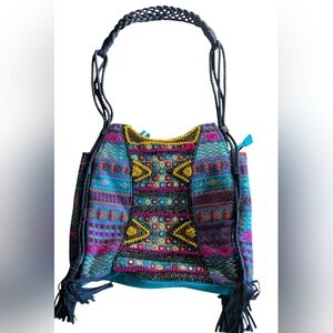 Big Buddha EUC Colorful, Embroidered And Beaded Bohemian Women's Bag